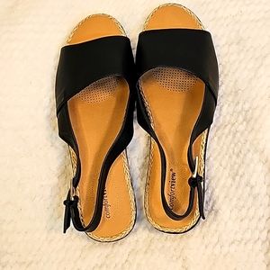 Comfortview Adele Sling Sandals Black 11WW